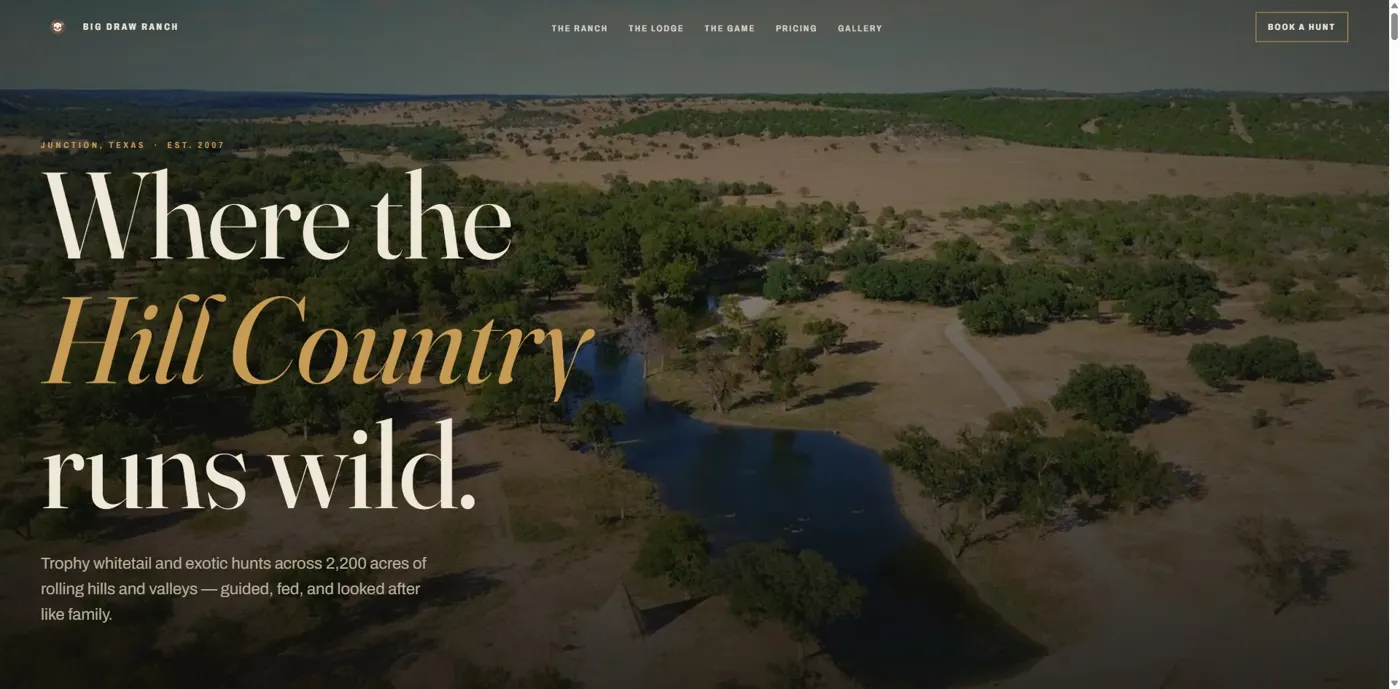 Big Draw Ranch website built by Asero Media